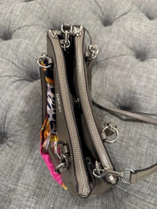 Coach Bag Christie Gray Fog Saffiano Leather Shoulder Satchel